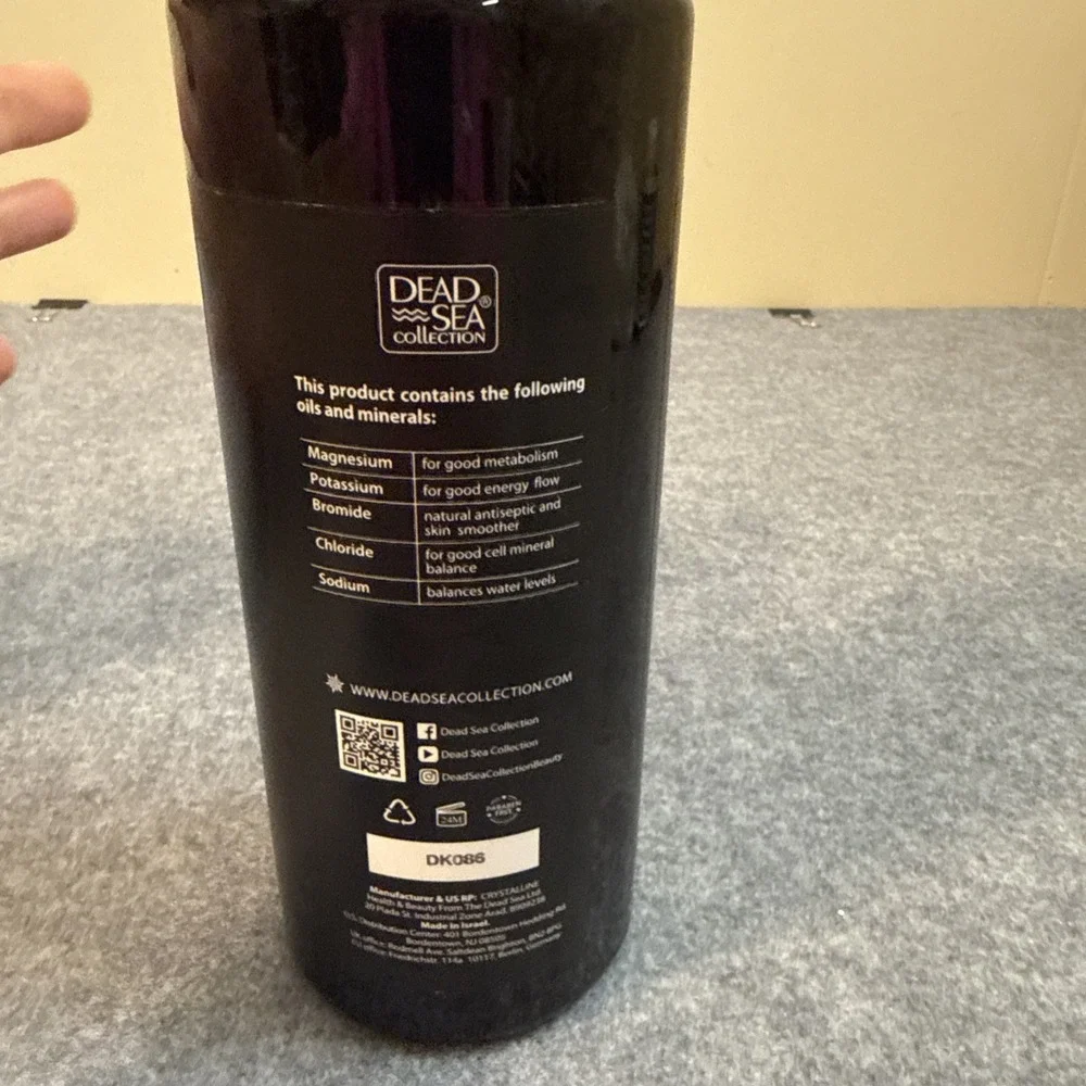 Dead Sea Collection Mens 3 in 1 Face Body+Face+Hair Wash Hydrating Calming 33.8